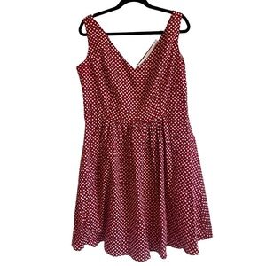 City Chic Red and White Backless Dress